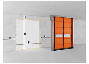 Porta Rapida Personalizzata di Grandi Dimensioni con Impilamento a Induzione Elettromagnetica, Porta Veloce in PVC Antivento - Product Image 5