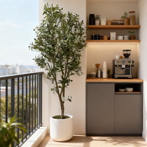 Arbre d'<span class=keywords><strong>olivier</strong></span> artificiel réaliste en gros, 210 cm (7 pieds), en pot, grand arbre artificiel sur pied, pour hôtel, bureau, décoration commerciale, plante d'<span class=keywords><strong>olivier</strong></span> artificielle - Product Image 1