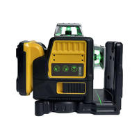 Niveau laser industriel électrique auto-nivelant 12 lignes 3*360 degrés à faisceau vert, batterie Li-Ion 12V MAX