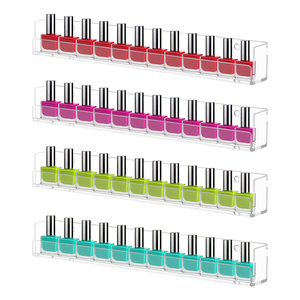 Şeffaf Akrilik Ayaklı Modern Çevre Dostu Oje Sergi Standı Plastik Raflar Kozmetik Rafları Banyo Güzellik Salonu - Product Image 2