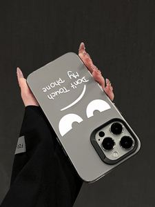Coque transparente en TPU avec motif visage 'Ne touchez pas à mon téléphone', antichoc, motif dessin animé mignon pour iPhone 17 16 15 14 13 Pro Max - Product Image 5
