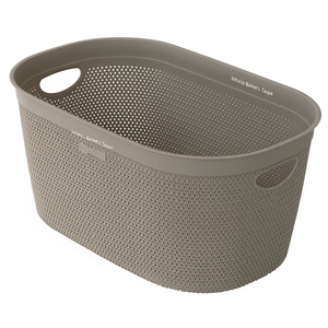 Panier Intreccio L Taupe 570x370x275mm en PP Durable pour Rangement de Vêtements de Salle de Bain - Product Image 1