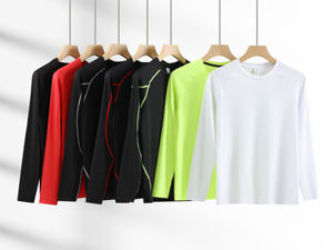 Haut de sport à manches longues pour homme, haute intensité, noir avec rayures vert fluo, extensible dans les 4 sens, respirant et anti-transpiration - Product Image 3