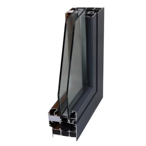 Ventana Abatible de Diseño Moderno con Rotura de Puente Térmico, Aluminio, Doble Acristalamiento, Vidrio Templado, <span class=keywords><strong>para</strong></span> Apartamentos, Muestra de Esquina - Product Image 3