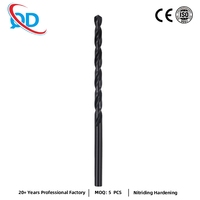 Foret extra long en acier HSS nitridé, tige droite, trempé noir, de 160 mm à 600 mm, pour trous profonds dans le métal