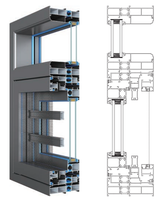 Ventana Abatible de Aluminio para Hogar Inteligente, Apertura Automática, Doble Bisagra, Vidrio Tintado Antihuracanes, Diseño Horizontal