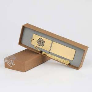 Marque-page floral en métal doré lilas fourni par l'usine - Product Image 2