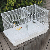 Cage de Vol et d'Élevage Professionnelle pour Perroquets - Villa pour Oiseaux en Fer Robuste avec Plateau Coulissant Facile à Nettoyer pour Utilisation Intérieure/Extérieure