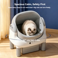 Bac à litière intelligent pour chat à ouverture supérieure avec contrôle à distance par application, mise à jour OTA, diagnostic des pannes, grande capacité de 9L