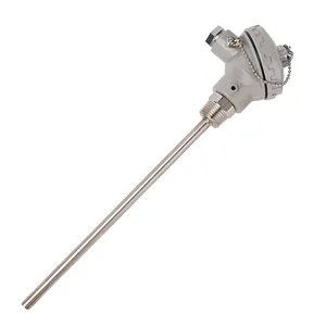 RTD PT100 Temperature Sensor Probe Stainless Steel 1/2" NPT Thread Thermocouple Terminal Head Anti-corrosion