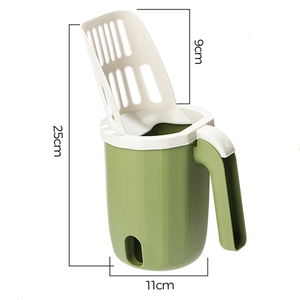 2-in-1 <b>Cat</b> <b>Litter</b> Scoop with Built-in Waste Bin, Detachable Poop Storage Container & Dual-Slot Sifter for Easy <b>Cat</b> <b>Litter</b> Cleani - Product Image 3