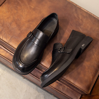 Chaussures habillées pour hommes à logo personnalisé, à bout pointu, style espadrille, mocassins, chaussures plates à enfiler pour le bureau et les mariages, collection automne/hiver