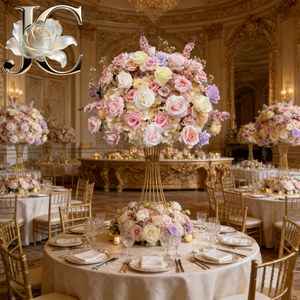 Pommeau floral en soie JC en gros, faible MOQ, boule <span class=keywords><strong>de</strong></span> fleurs au toucher réel pour achat en gros - Product Image 1