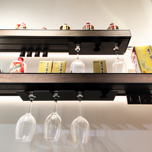 <span class=keywords><strong>Estante</strong></span> de Pared de <span class=keywords><strong>Madera</strong></span> <span class=keywords><strong>para</strong></span> Bar de Vino, <span class=keywords><strong>Estante</strong></span> de Almacenamiento <span class=keywords><strong>para</strong></span> Cocina, Decoración del Hogar, Montaje de Baño, Exhibición <span class=keywords><strong>para</strong></span> Sala de Estar - Product Image 4