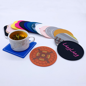 Factory Custom logo Personalized Soft PVC Rubber Water Proof Tea Coffee Cup <b>Silicone</b> Coasters for Drink - Product Image 1