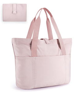 Sac fourre-tout pour ordinateur portable, sac à main avec poignée supérieure pour les voyages, le travail, la plage, la salle de sport, le shopping, rose - Product Image 1