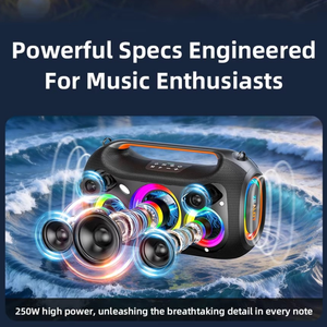 ZEALOT ZE51 Altavoz Inalámbrico Portátil para Exteriores de 250W de Alta Potencia, Bocina para Fiestas con 4 Subwoofers, Compatible con USB/TF/AUX, Luz RGB - Product Image 3