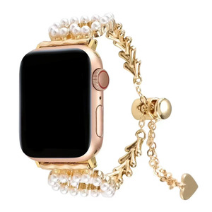Nouveau luxe étincelle 3D perle métal série montre bracelet de remplacement pour <span class=keywords><strong>Apple</strong></span> iWatch bandes 9 8 7 6 5 4 3 2 1 SE <span class=keywords><strong>SE2</strong></span> - Product Image 1