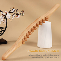 Masseur Gua Sha en bois masseur de Drainage lymphatique 20 perles outils de Massage de thérapie du bois douleurs au cou et au dos mise en forme des jambes du ventre
