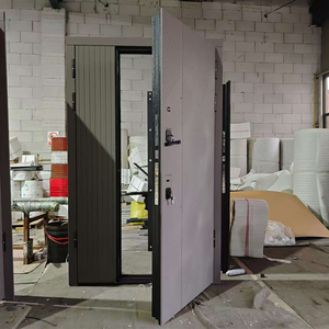 Portes sur mesure russes, anti-explosion et antivol, design géométrique tendance, construisant une <span class=keywords><strong>d</strong></span>éfense de sécurité solide pour les résidences - Product Image 1