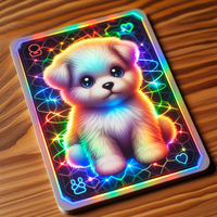 Nouveau jeu de Table Portable personnalisé bricolage dessin animé décoratif PVC Kawaii cartes belle Anime holographique commerce découpé chat