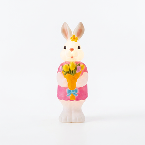 Pink Easter Rabbit Figurine Decor with LED Lights Non-Toxic AAA Battery Operated Indoor Use - Product Image 1