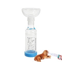 Masque en silicone souple réutilisable pour animaux, compatible avec l'inhalateur à dose mesurée pour les soins respiratoires des animaux de compagnie