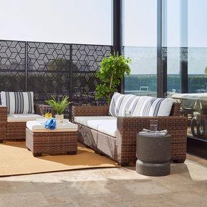 <span class=keywords><strong>Table</strong></span> basse effet <span class=keywords><strong>terrazzo</strong></span> <span class=keywords><strong>de</strong></span> couleur marron gris blanc, tabouret <span class=keywords><strong>de</strong></span> jardin intérieur et extérieur, <span class=keywords><strong>table</strong></span> d'appoint pour patio - Product Image 6