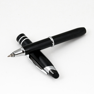 Stylo métallique multifonctionnel 3 en 1 personnalisé Lexi avec pointe lumineuse et stylet - Product Image 3