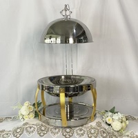 Chauffe-Plats Professionnel 8L en Acier Inoxydable à Alimentation Thermique pour Traiteur, Buffets, Hôtels, Mariages, Restaurants - Nouveaux Fournitures de Restauration