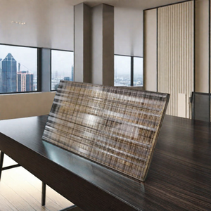 Kính cường lực nghệ thuật nhiều lớp với vải trang trí và lưới thép mờ cho sử dụng ngoài trời và công nghiệp cho cầu thang - Product Image 5