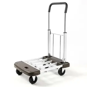 Uni-Silent New Folding family Small Size Portable Folding Luggage Cart Put Heavy Withstand 150kg Hand Trolley AL150A-DX