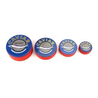 Boîte en métal de luxe personnalisée pour caviar avec bande, 100g 125g 250g 500g, ronde, de qualité alimentaire