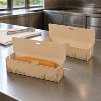 Boîte à hot-dogs pliable écologique et recyclable, logo personnalisé imprimé, boîte à nourriture rapide résistante à la graisse, fabricant