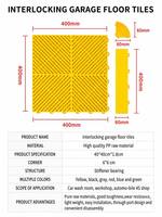 Dalles de garage modulaires 3D modernes pour lavage de voitures en extérieur, en plastique coloré épais et robuste, à emboîtement, ventilées, pour detailing automobile - Vente en gros