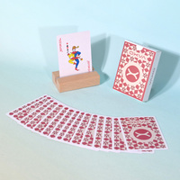 Cartes de poker personnalisées OEM imprimées sur papier bleu 280 g/m² avec design personnalisé, luxe, écologiques, pour la famille