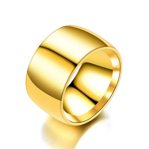 <span class=keywords><strong>Anello</strong></span> <span class=keywords><strong>a</strong></span> <span class=keywords><strong>Fascia</strong></span> <span class=keywords><strong>Larga</strong></span> da 12 mm per Uomo e Donna in Acciaio Inossidabile Lucido <span class=keywords><strong>a</strong></span> Specchio, Semplice e Classico, con Incisione Personalizzata Anti-Sbiadimento - Product Image 3