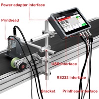 Imprimante à jet d'encre en ligne pour la tête d'impression Ricoh en plastique, métal, verre, code à barres QR et machine d'impression de logo avec numéro de lot