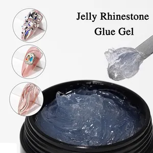 ZRKGEL Nail supplier manufacture Jar Super Sticky Clear Crystal Gem Jewelry Diamond Jelly rhinestone glue gel