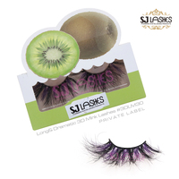 Modèle de bandes de cils avec logo personnalisé bandes de cils en faux vison cils synthétiques faits à la main dans des boîtes en vrac