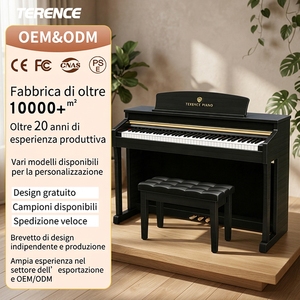 Piano numérique professionnel Terence E55 de qualité concert, 88 touches pleine grandeur avec mécanisme à marteaux gradués, modèle E55 E55 E55 Ful - Product Image 1