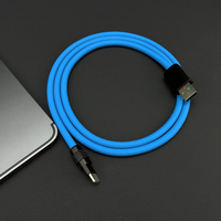 Cable de Carga Rápida USB C Chubby 2.0 de 120W, Cable USB C de Silicona Suave y Duradero, Cable de Carga Extra Grueso Compatible con iPhone 17 15