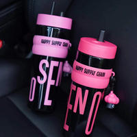 Pailles de camping unisexe en PP, grande capacité 950 ml, résistantes aux hautes températures, avec corde, écologiques, style été, vente en gros