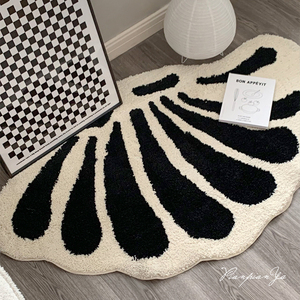 Customized Rug <strong>Shape</strong> Plush Checkered Bathroom <strong>Mat</strong> Non-Slip Microfiber <strong>Bath</strong> Floor <strong>Mats</strong> 3D Tufted Washable <strong>Shell</strong> Rug - Product Image 5