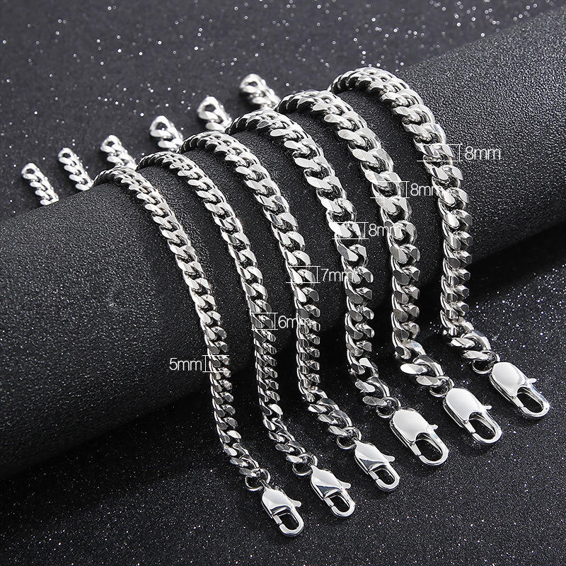 Custom WaterProof Stainless Steel Cuban Link Mens Hand Chains Stainless  Steel Jewelry Men Bracelets Chain Bracelet Wholesale