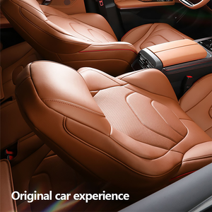 <span class=keywords><strong>Coprisedili</strong></span> Auto Xiangta di Alta Qualità in Pelle Nera e Bianca, <span class=keywords><strong>Coprisedili</strong></span> Auto di Lusso in Pelle per 7 Posti, Misura Universale - Product Image 4