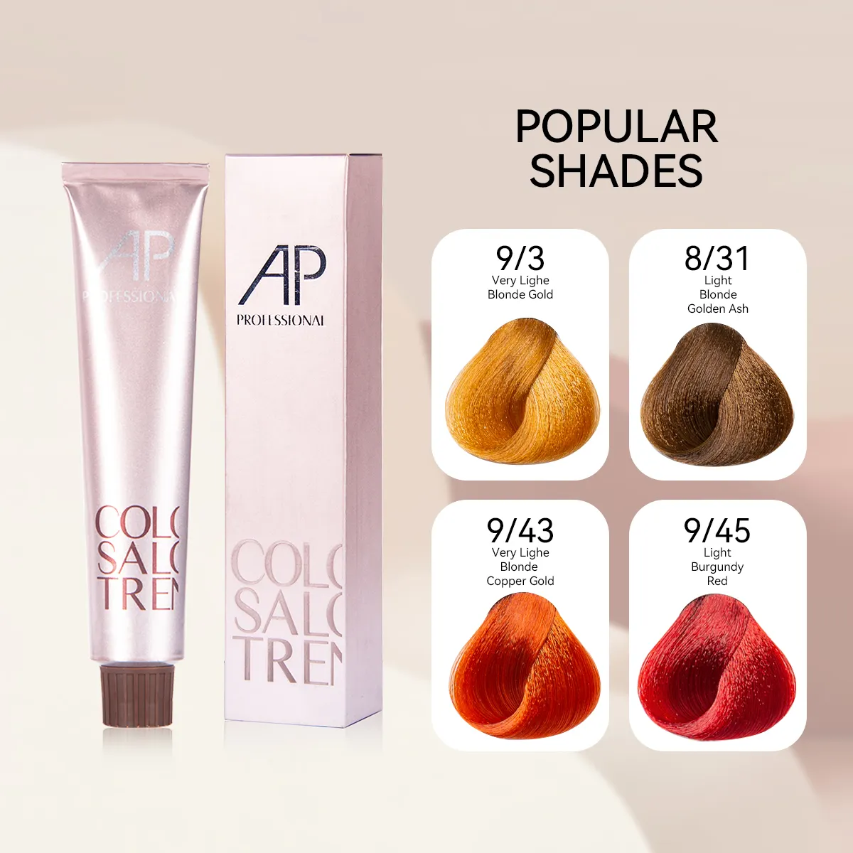 Top-selling Italian Style High Quality Ammonia free PPD free Salon Professional Wholesale AP 100+ shades Permanent Hair Color