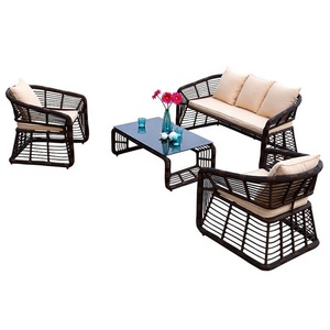 Bộ Bàn Ghế Sofa Và Ghế Mây Đan Ngoài Trời - Product Image 1