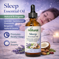Huile essentielle de lavande et de bois de santal pour le sommeil, soulagement du stress, huile d'aromathérapie relaxante pour un sommeil calme et rapide, soulagement de l'anxiété