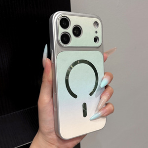 เหมาะสำหรับ iPhone 18/17 Pro MAX - เคสหนังเรียบไล่เฉดสีแบบแม่เหล็กสำหรับ Apple 16 เคสแบบเต็มตัวเรียบง่าย - Product Image 4